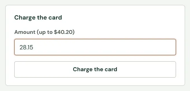 Charging for less than the hold.