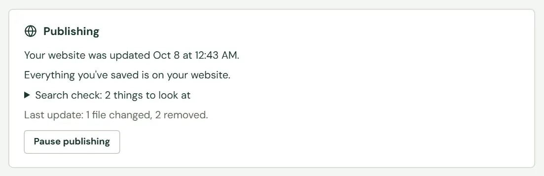 The tile when everything you saved is on the website.