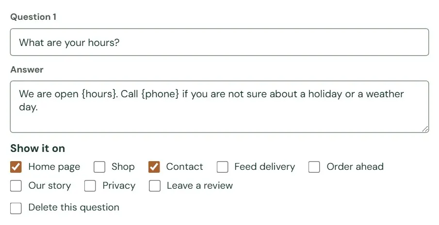 One question.