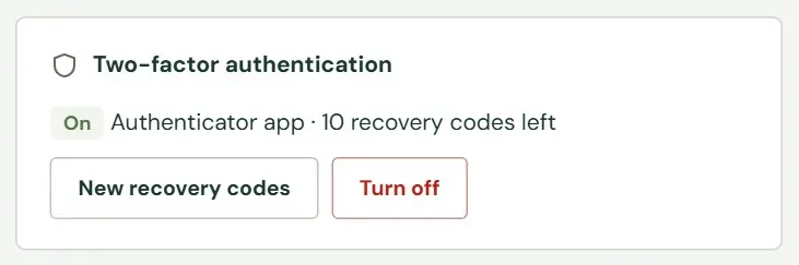 The Two-factor authentication card.